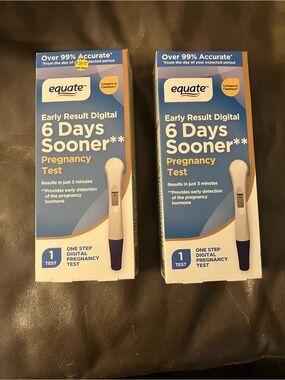 equate Early Result Digital 6 Days Sooner Pregnancy Test - Blue/White X2